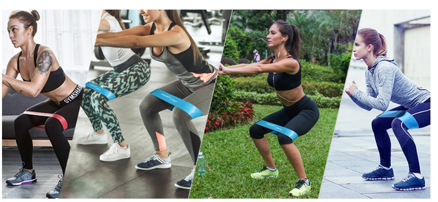Resistance Bands Set Or Single Bands For Home Yoga Pilates Glute Workouts