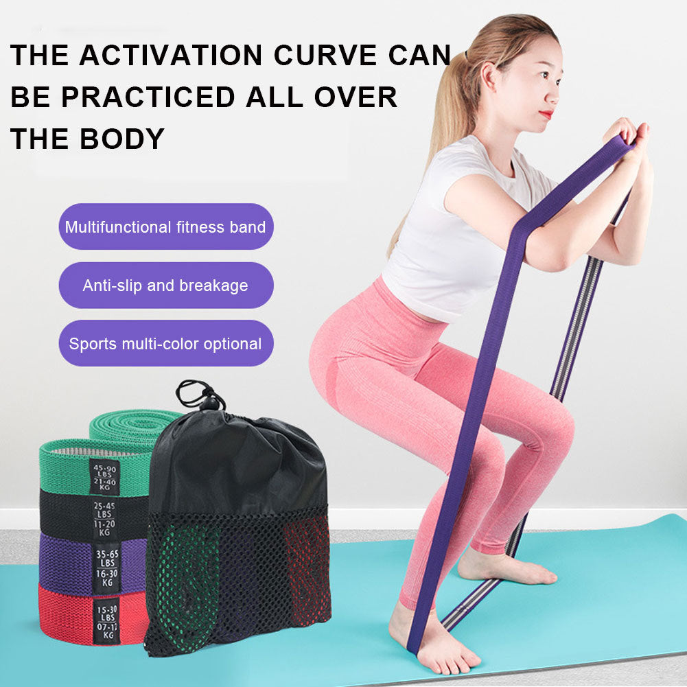 Long Fabric Resistance Bands Set For Fitness And Pull-Up Workouts
