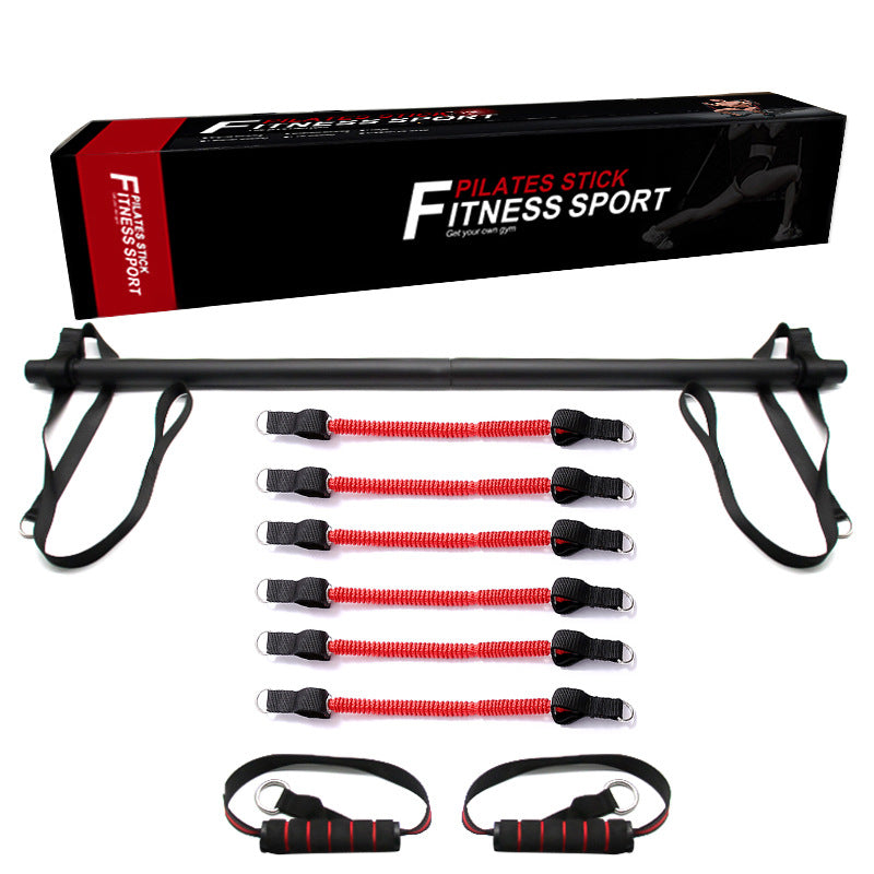Pilates Bar Kit With Resistance Bands For Home Gym Workouts And Exercise