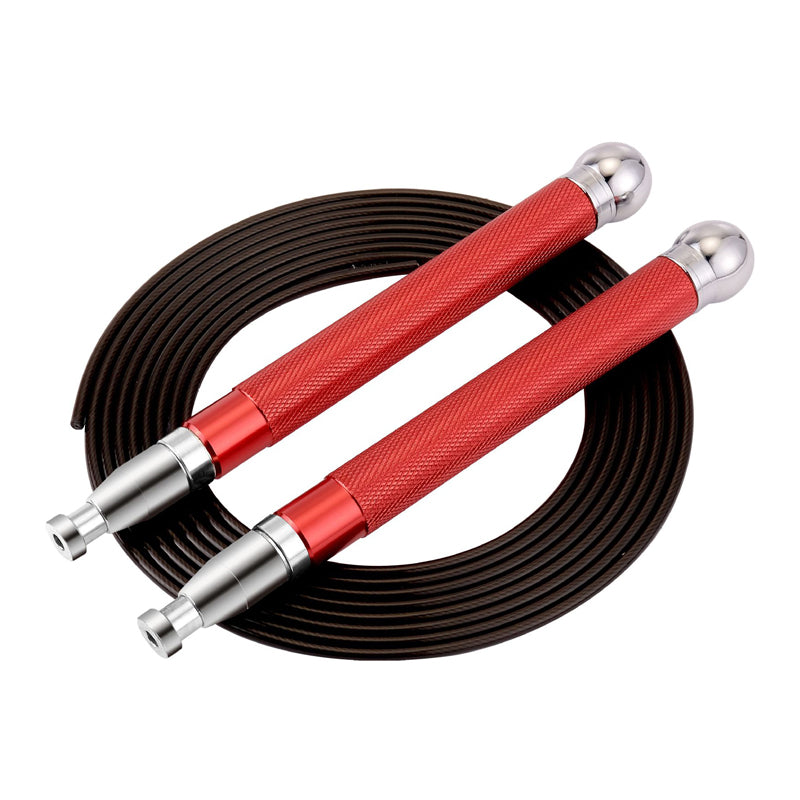 Aluminum Handle Steel Wire Skipping Rope With Double Bearing And Self-Lock