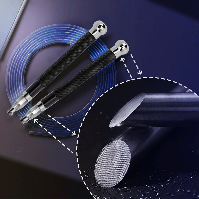 Aluminum Handle Steel Wire Skipping Rope With Double Bearing And Self-Lock