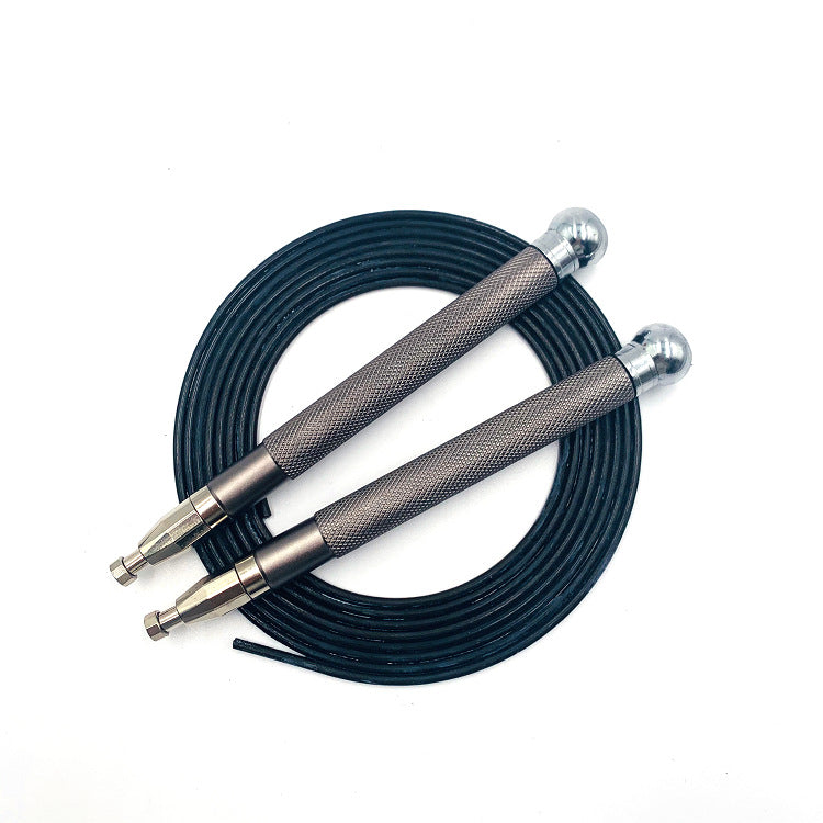 Aluminum Handle Steel Wire Skipping Rope With Double Bearing And Self-Lock
