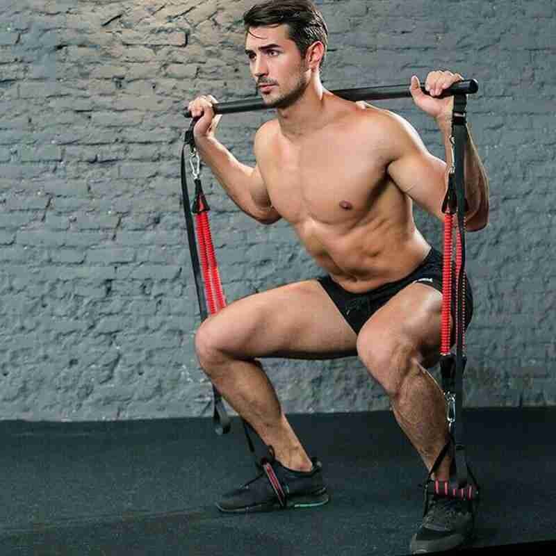 Pilates Bar Kit With Resistance Bands For Home Gym Workouts And Exercise