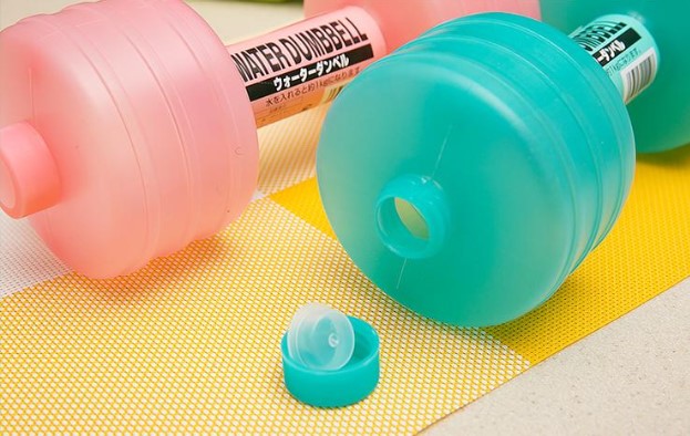 Imported Plastic Water Dumbbells For Women Fitness Exercise Training