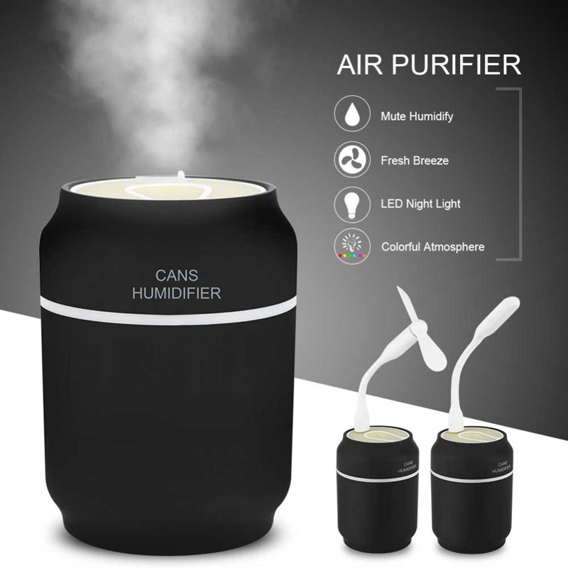 Mini Can-Shaped Humidifier For Home And Office Use