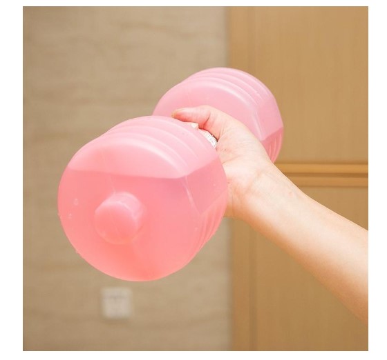 Imported Plastic Water Dumbbells For Women Fitness Exercise Training
