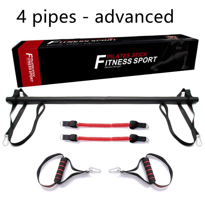 Pilates Bar Kit With Resistance Bands For Home Gym Workouts And Exercise