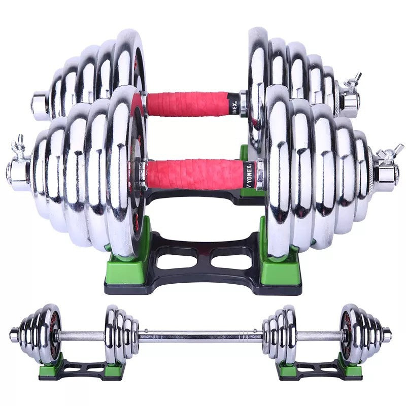 Solid Iron Electroplated Dumbbells Black Lacquered Strength Weights